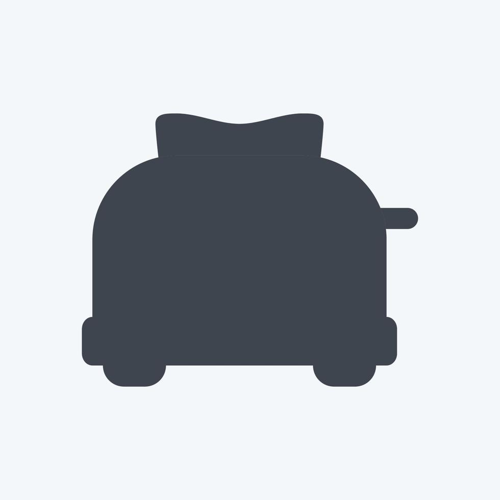 Icon Toaster - Glyph Style - Simple illustration,Editable stroke vector