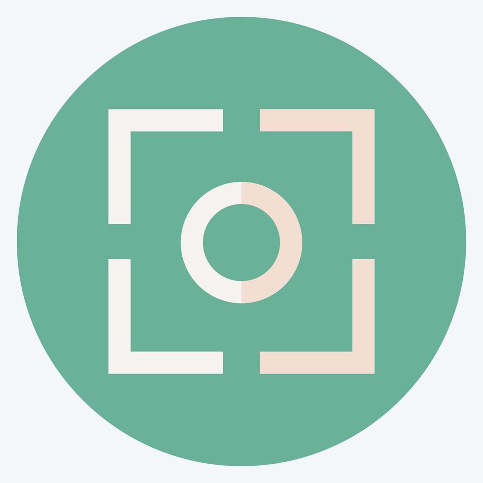 Icon Center Focus - Flat Style - Simple illustration,Editable stroke vector
