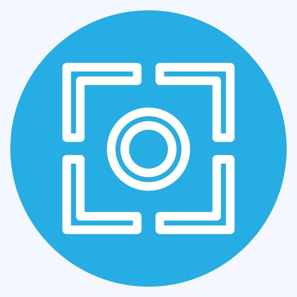 Icon Center Focus - Blue Eyes Style - Simple illustration,Editable stroke vector