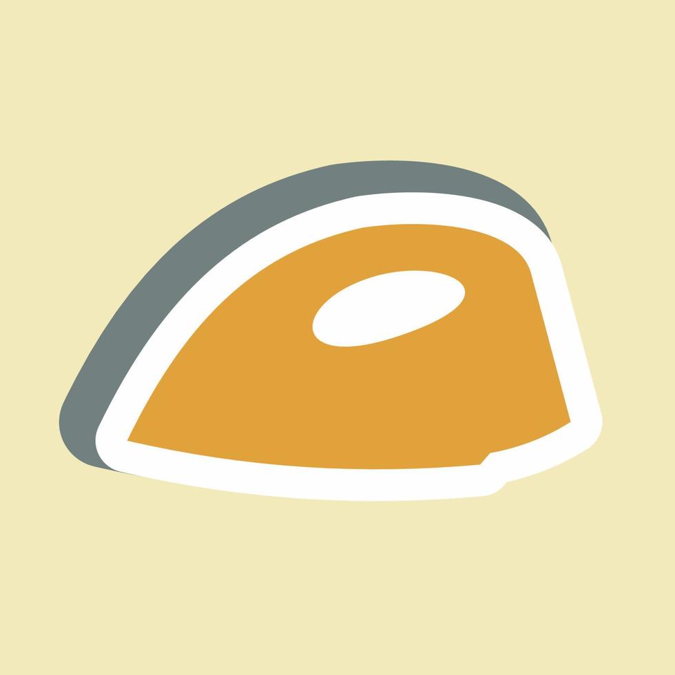 Sticker Electric Iron - Simple illustration,Editable stroke vector