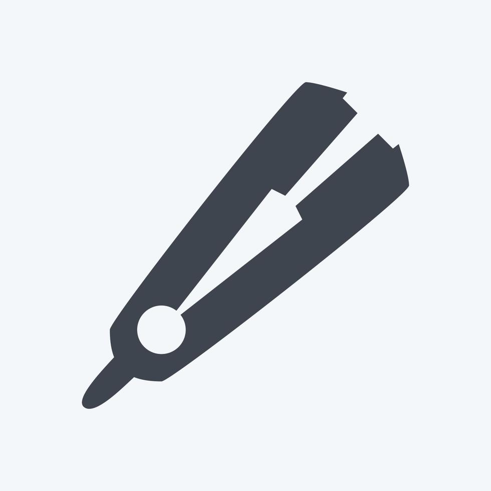 Icon Hair Straightener - Glyph Style - Simple illustration,Editable stroke vector