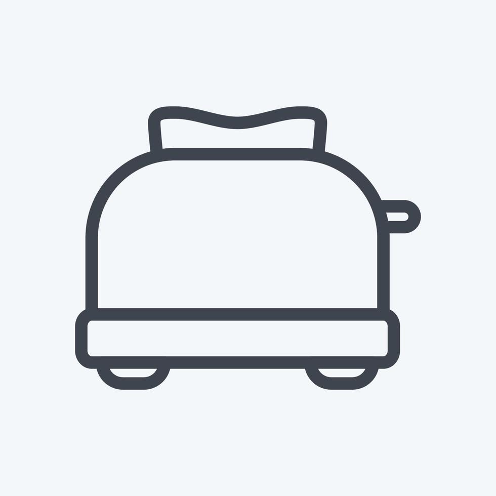 tostadora de iconos - estilo de línea - ilustración simple, trazo editable vector