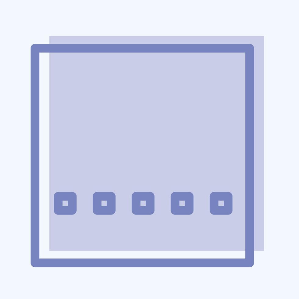 Icon Crop Original - Two Tone Style - Simple illustration,Editable stroke vector