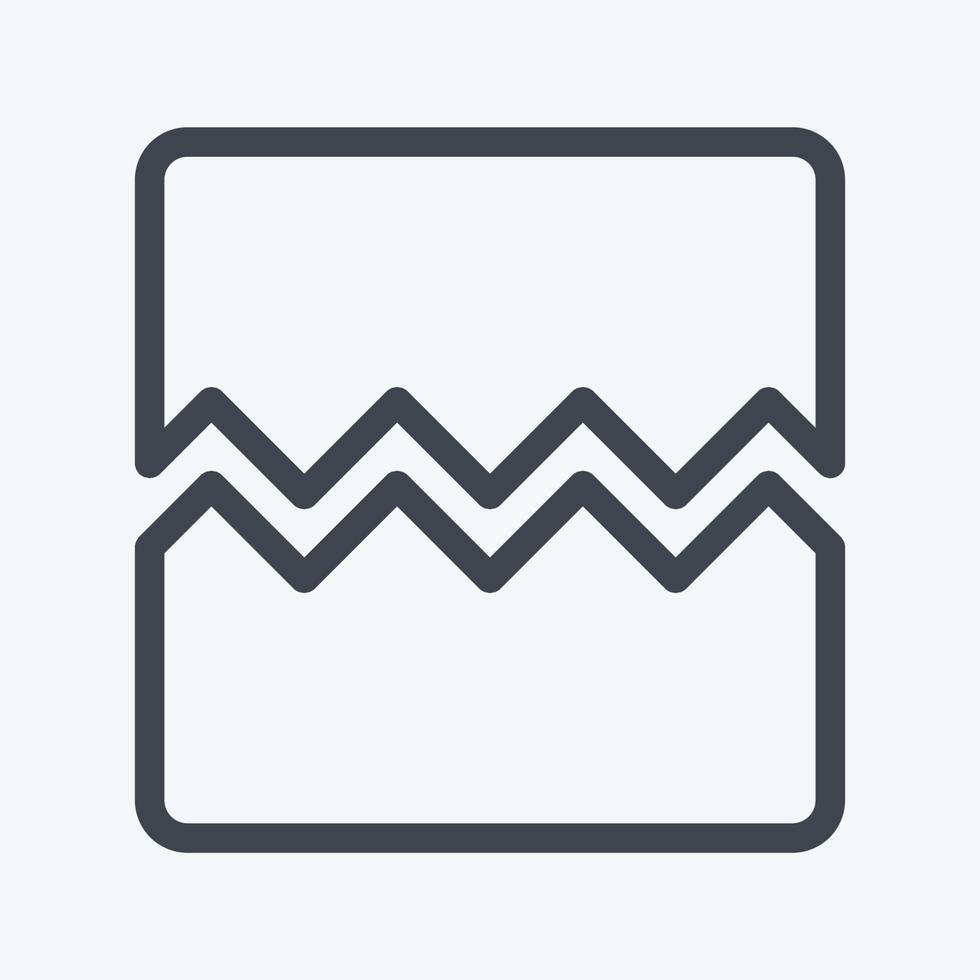 Icon Broken Image - Line Style - Simple illustration,Editable stroke vector