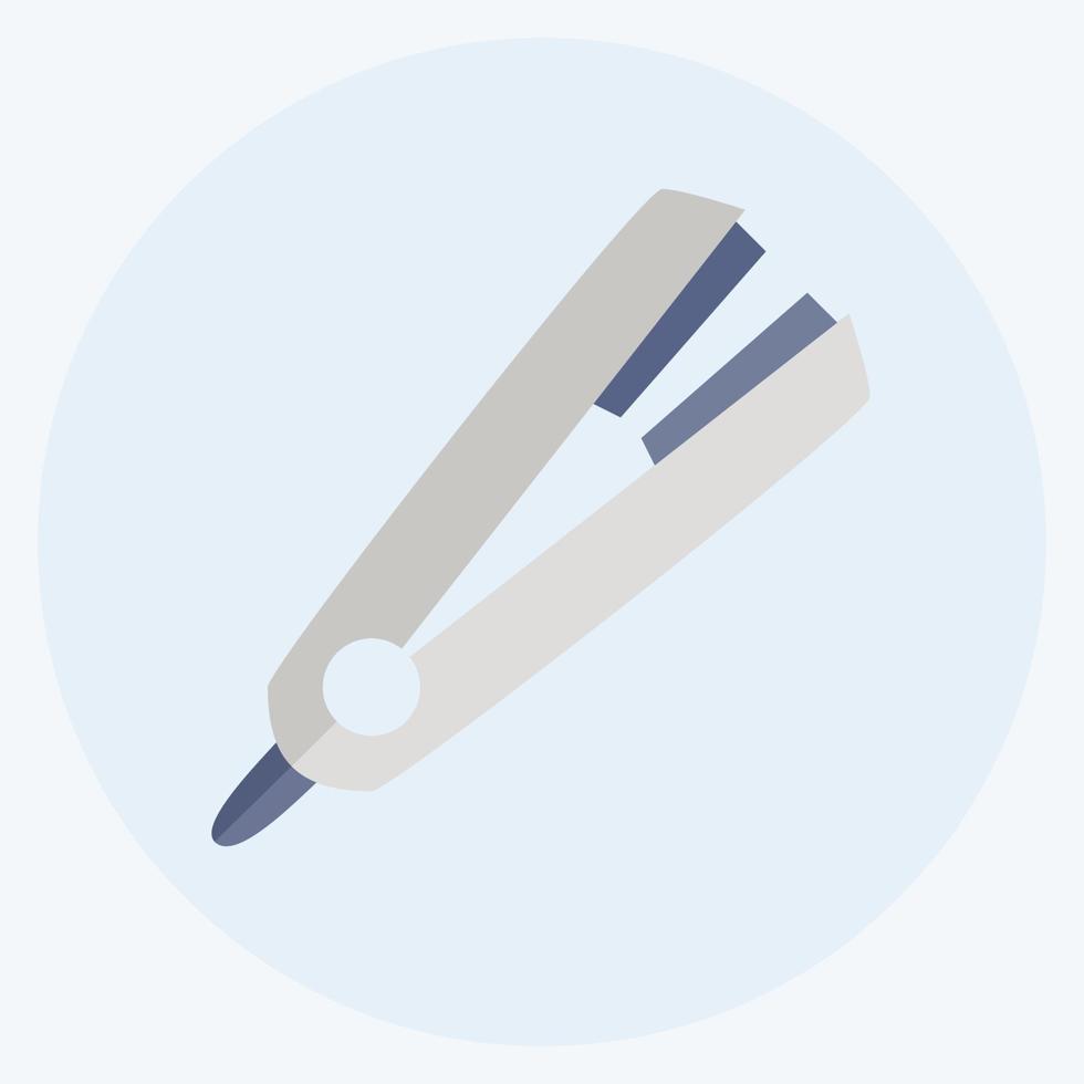 Icon Hair Straightener - Flat Style - Simple illustration,Editable stroke vector