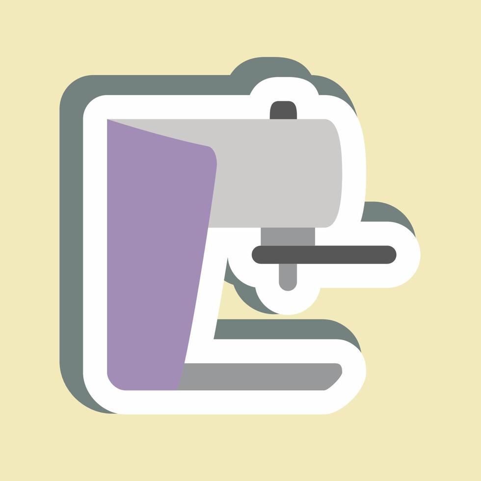 Sticker Espresso Machine - Simple illustration,Editable stroke vector