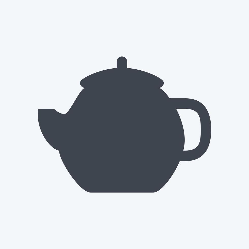 Icon Teapot - Glyph Style - Simple illustration,Editable stroke vector