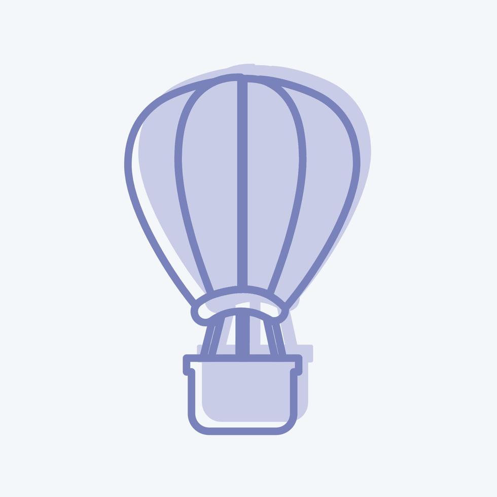 Icon Air Balloon - Two Tone Style - Simple illustration,Editable stroke vector
