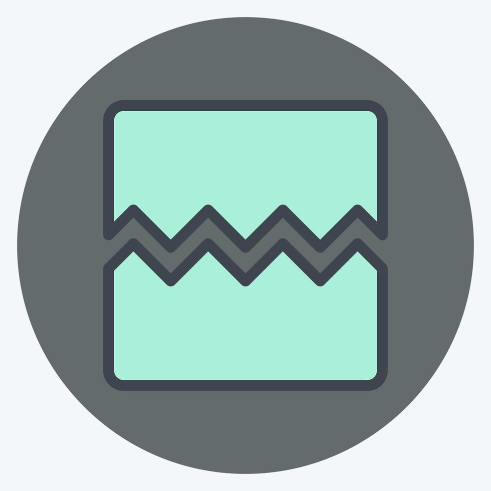 Icon Broken Image - Color Mate Style - Simple illustration,Editable stroke vector