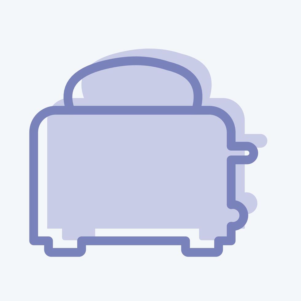 Icon Toaster - Two Tone Style - Simple illustration,Editable stroke vector