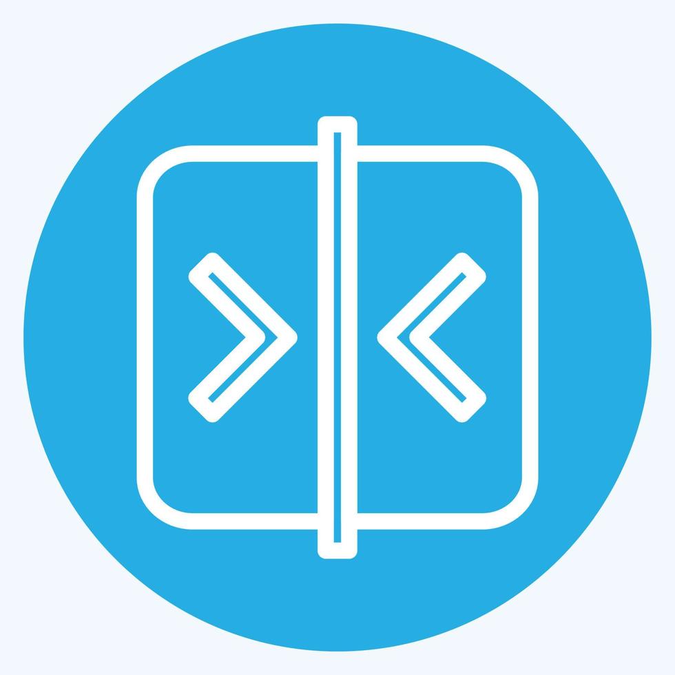 Icon Compare - Blue Eyes Style - Simple illustration,Editable stroke vector