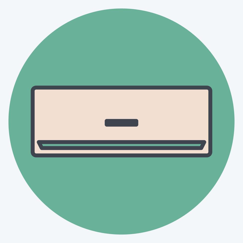 Icon Air Conditioner - Color Mate Style - Simple illustration,Editable stroke vector