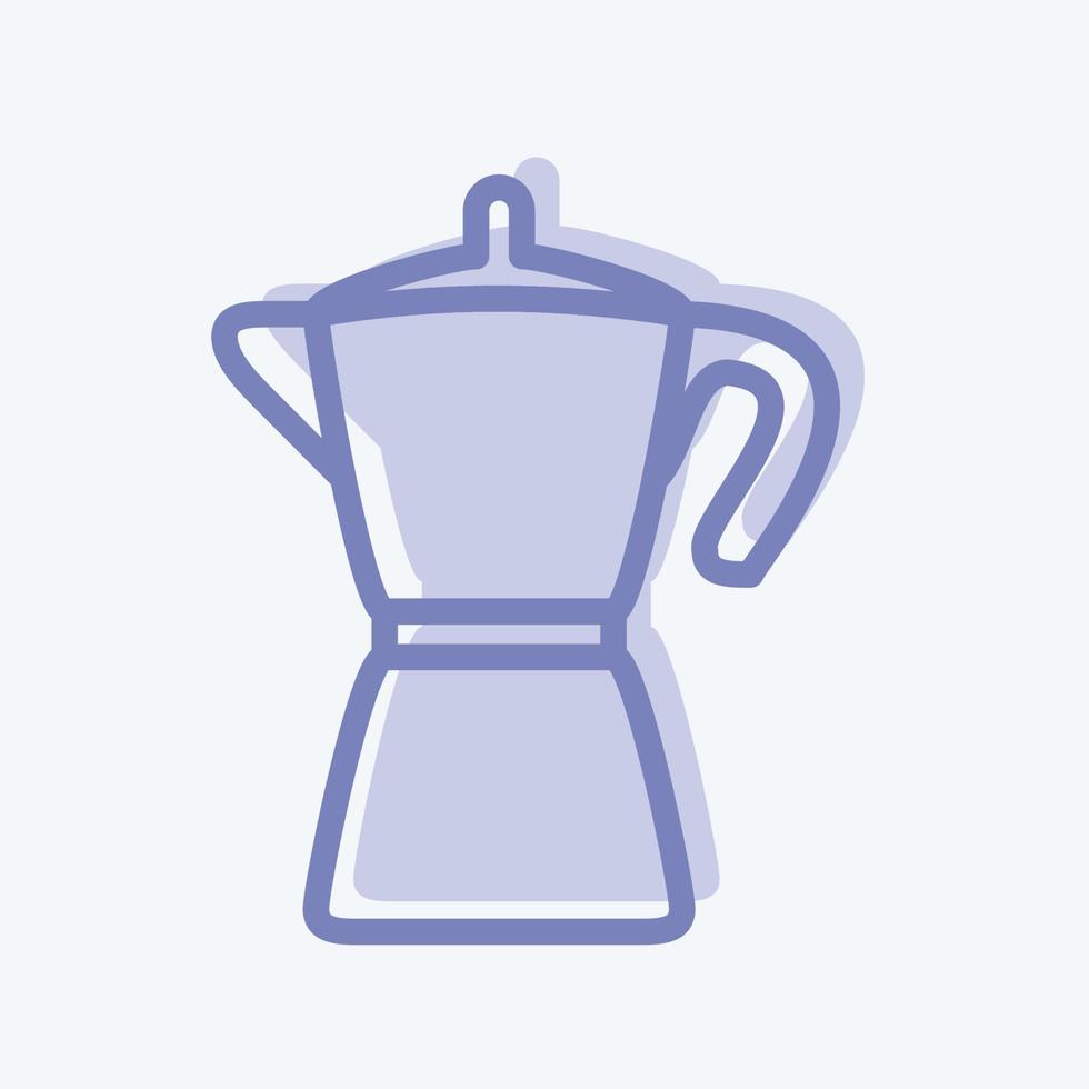 Icon Coffee Filter - Two Tone Style - Simple illustration,Editable stroke vector