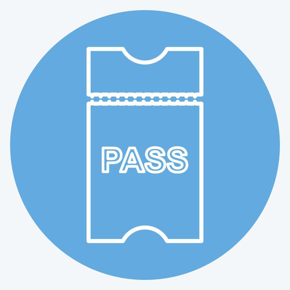 Icon Passes - Blue Eyes Style - Simple illustration,Editable stroke vector