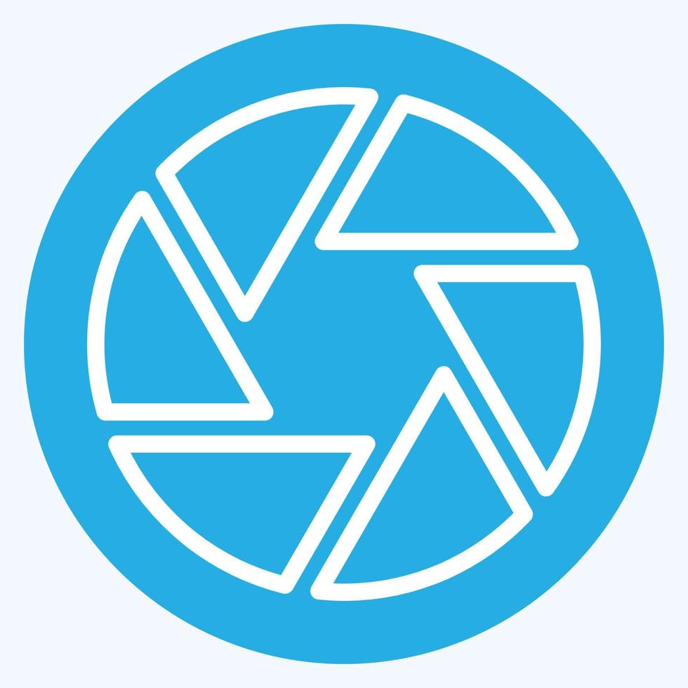 Icon Camera I - Blue Eyes Style - Simple illustration,Editable stroke vector