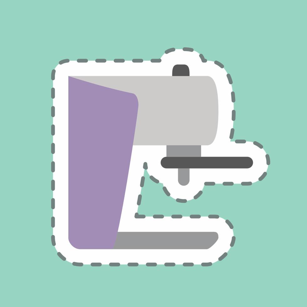 Sticker Espresso Machine - Line Cut - Simple illustration,Editable stroke vector