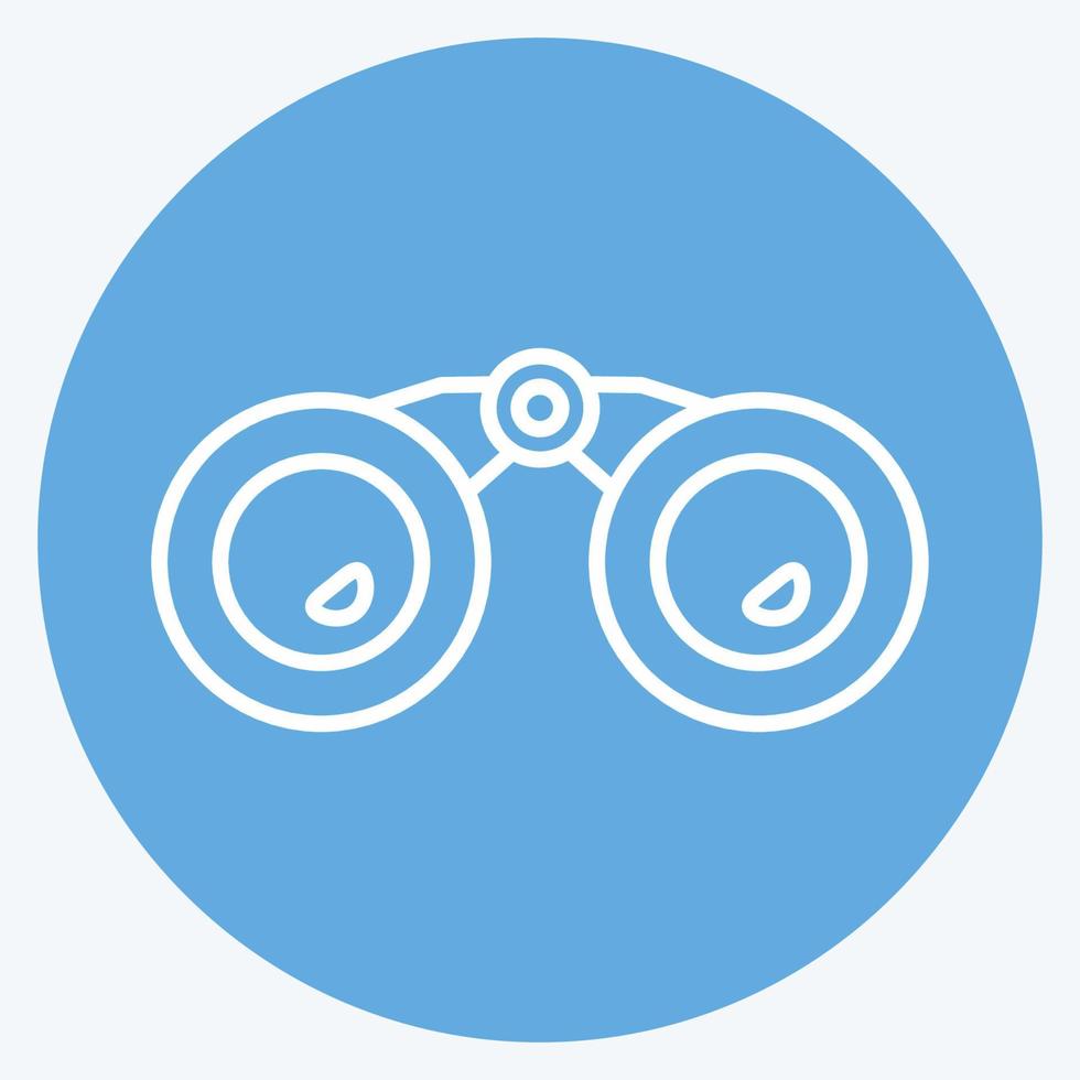 Icon Binoculars - Blue Eyes Style - Simple illustration,Editable stroke vector