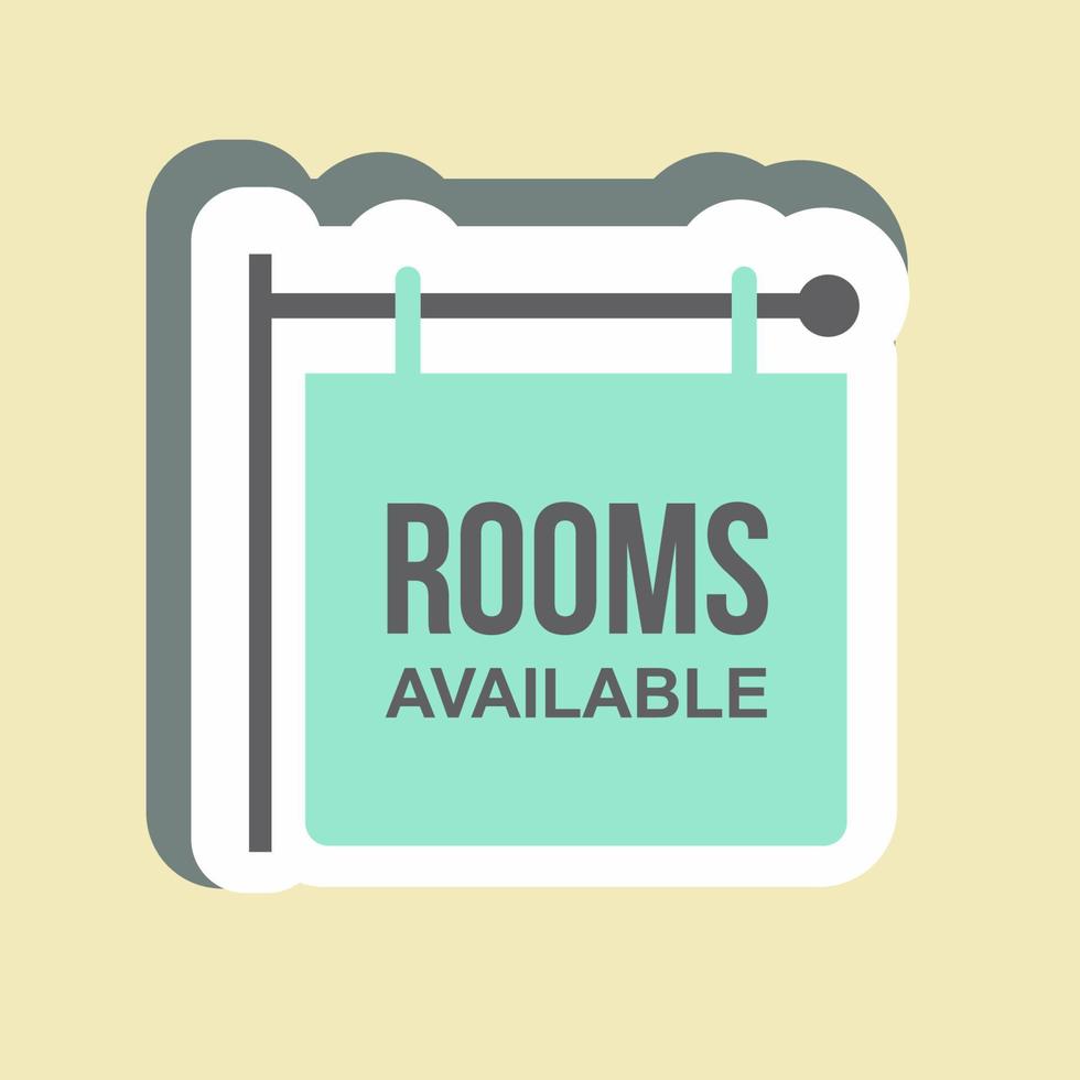 Sticker Rooms - Simple illustration,Editable stroke vector