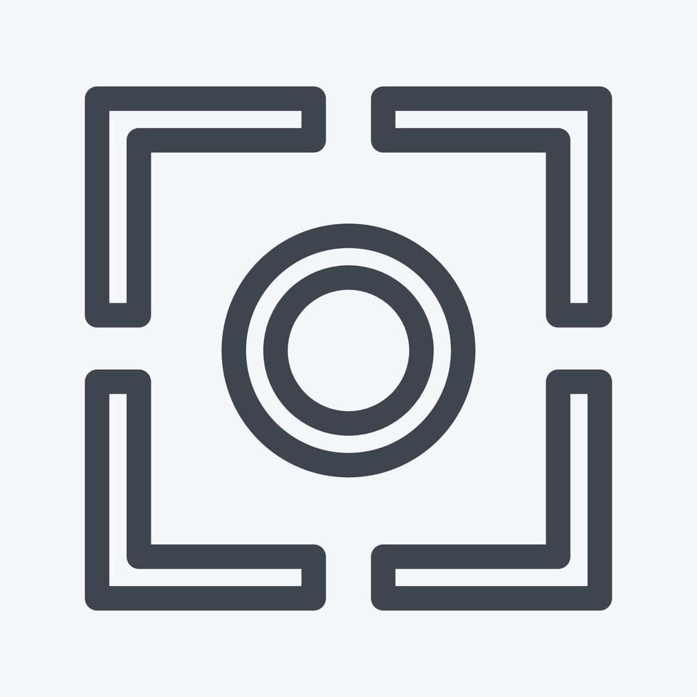 Icon Center Focus - Line Style - Simple illustration,Editable stroke vector
