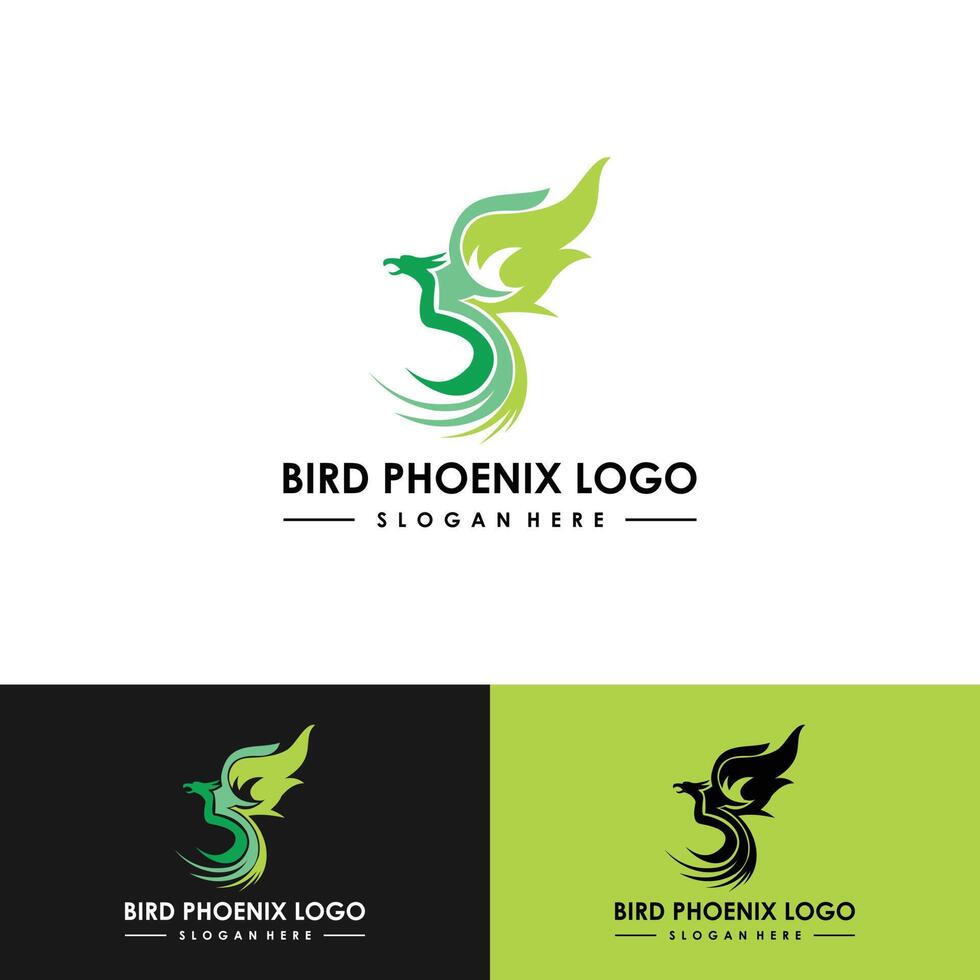 Phoenix logo desain Template. Ilustrasi Vektor vector