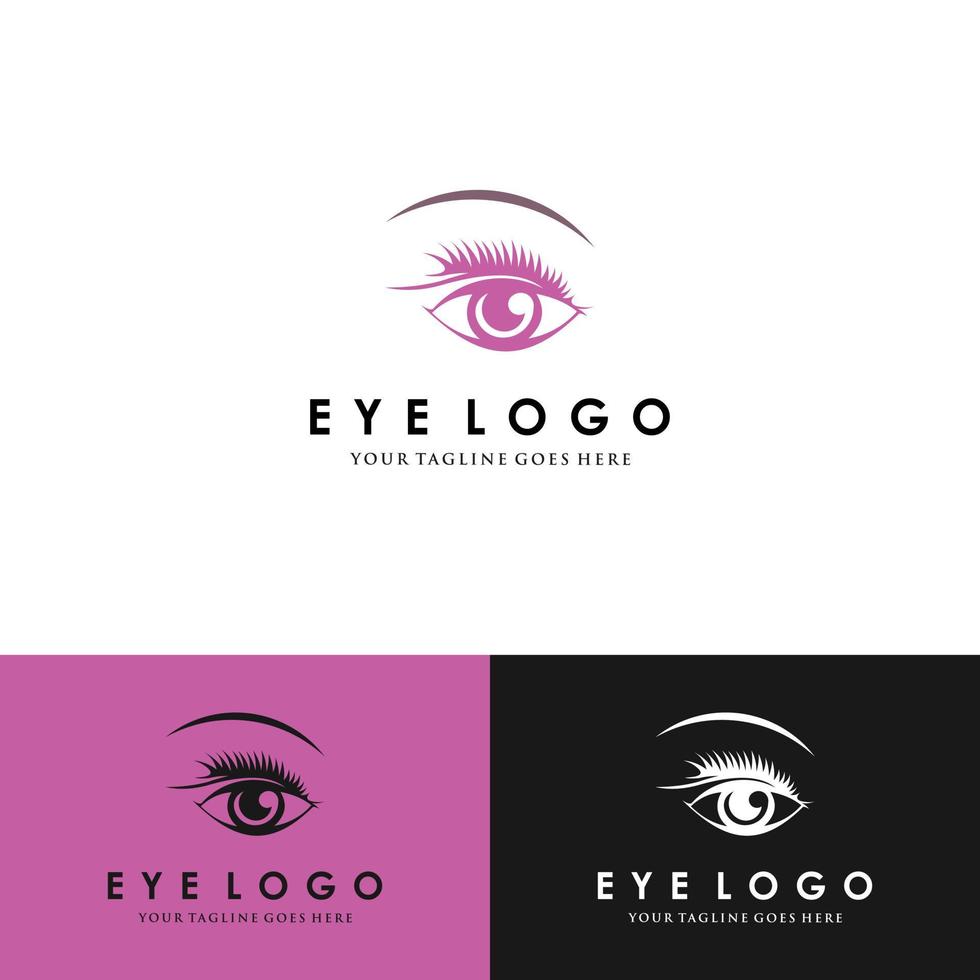 plantilla de diseño de logotipo de concepto de ojo creativo vector