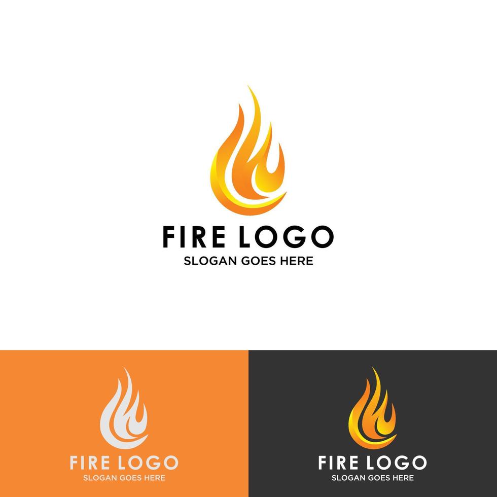 diseño de logotipo de vector de elemento de llama de fuego