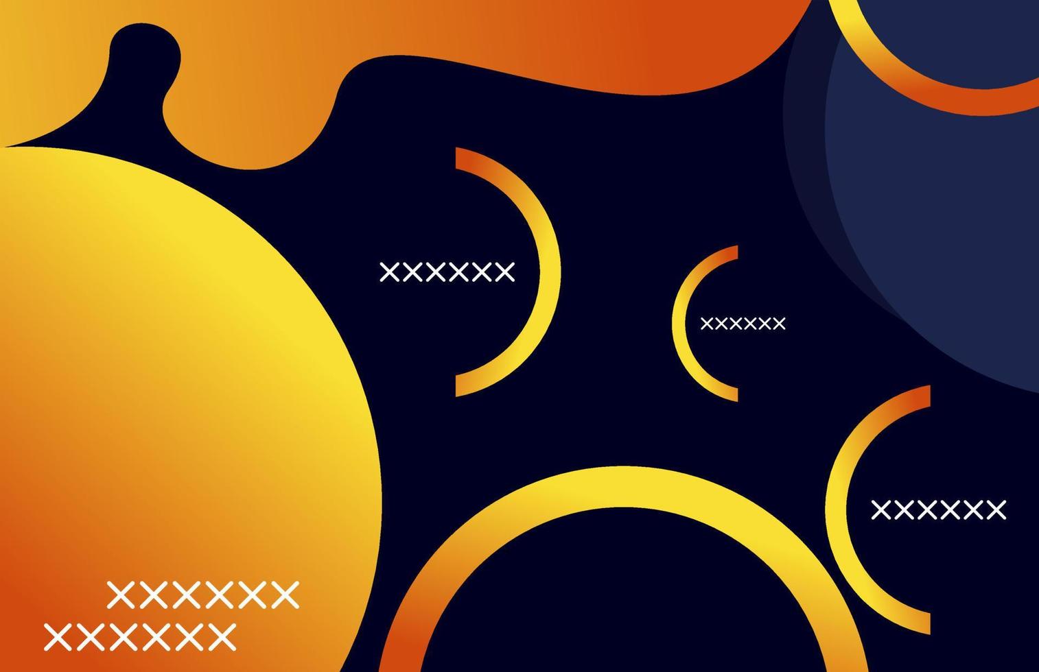 Modern Abstract Circle Wavy Golden Isolated Dark Blue Background.eps vector