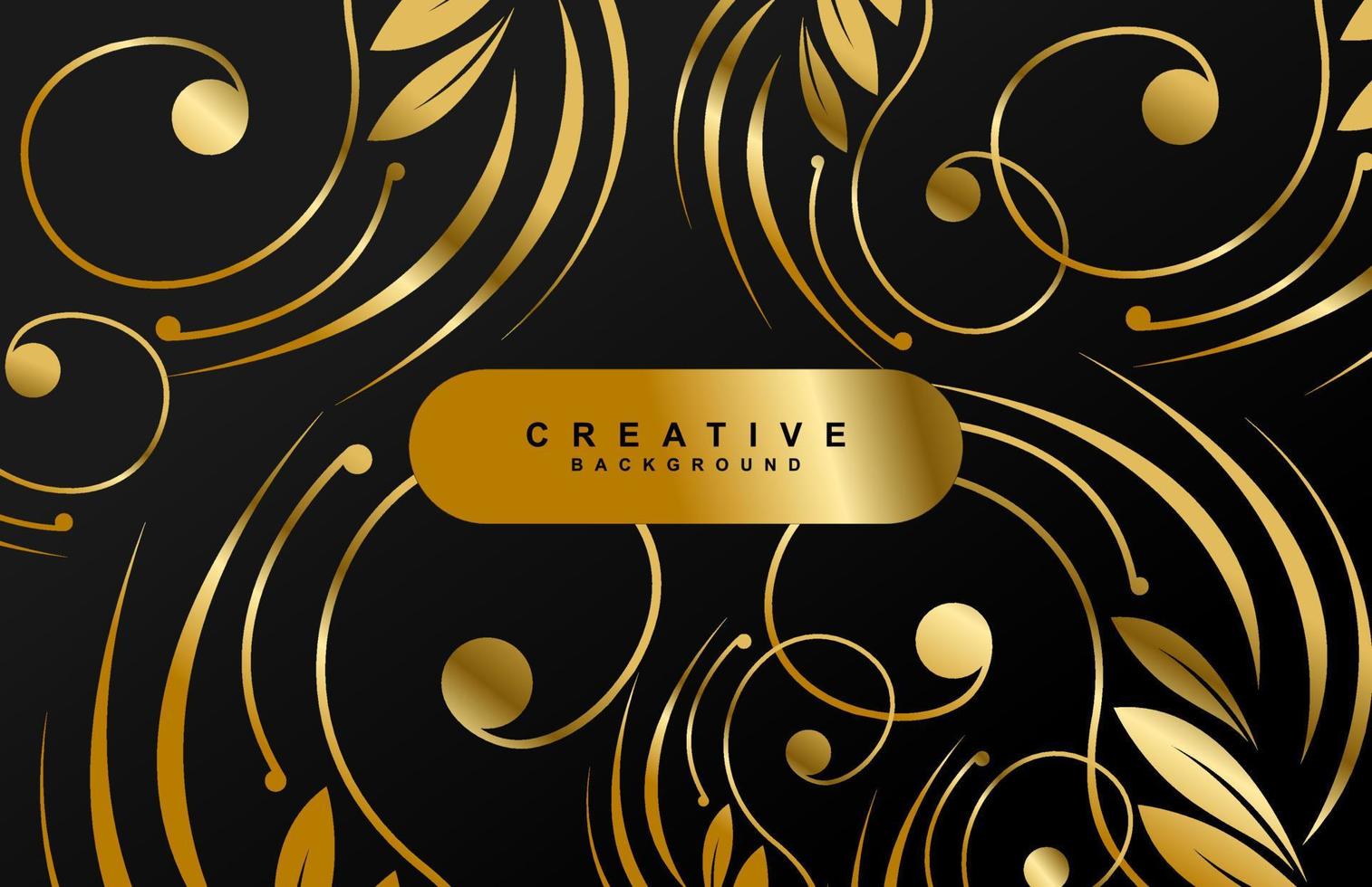 Luxury Golden Flourishes Blac... vector