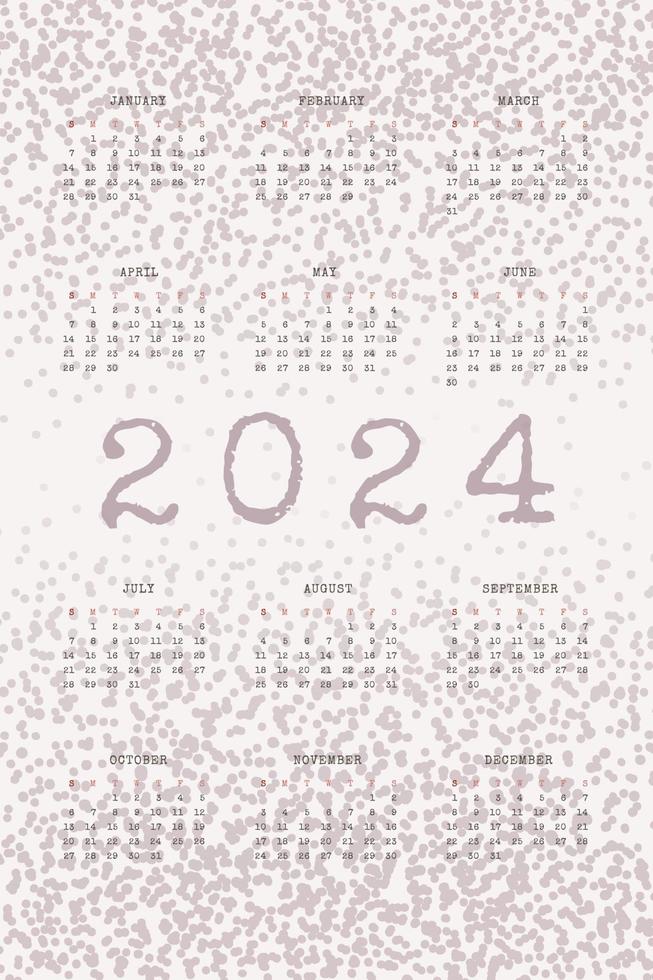 2022 calendar with typewritten text and textures noise vector