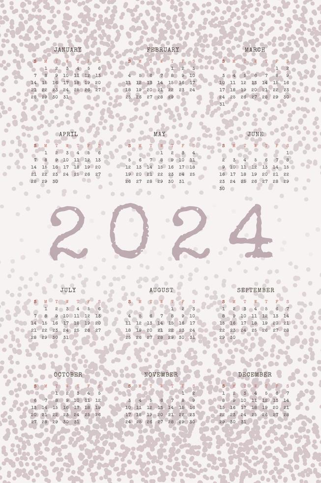 2022 calendar with typewritten text and textures noise vector