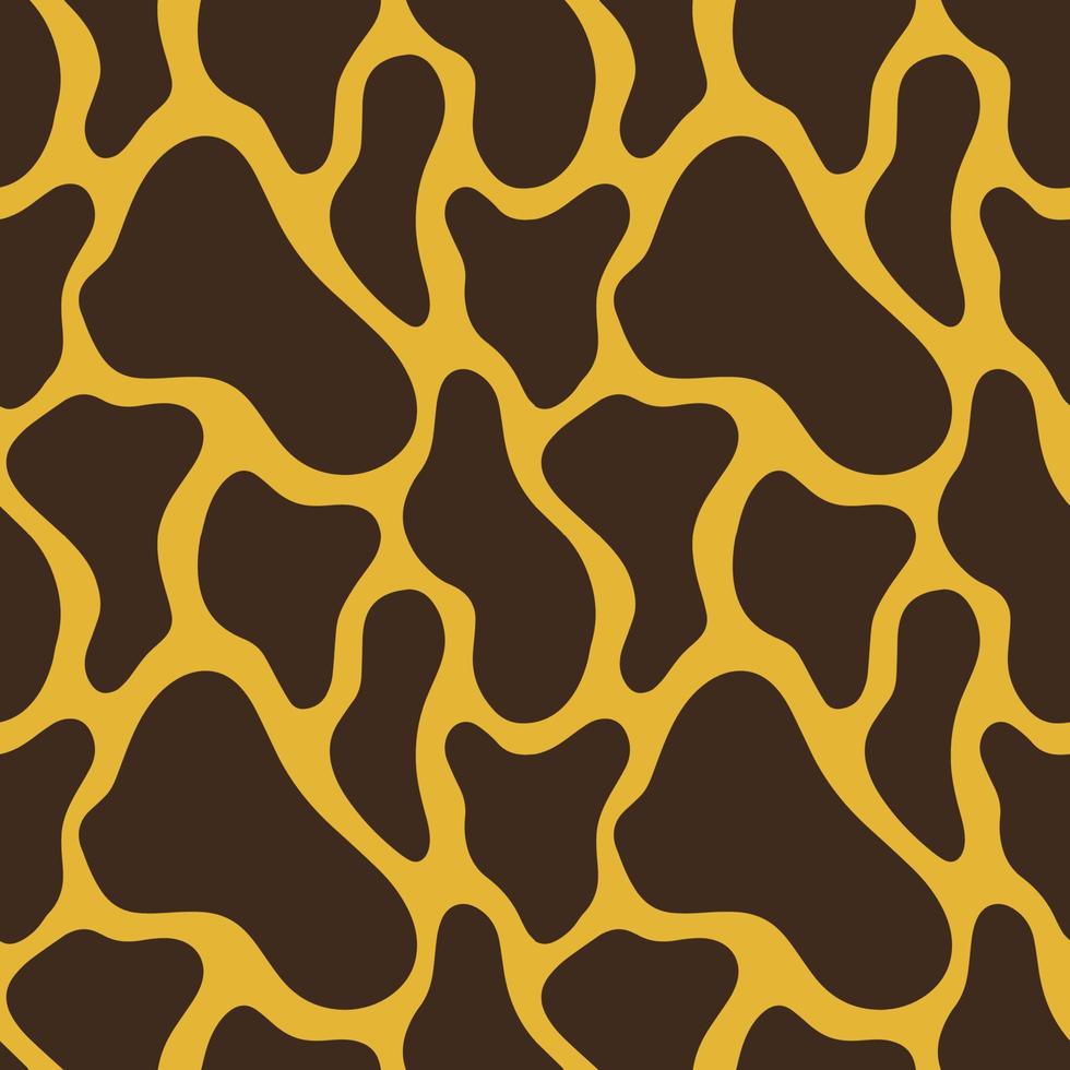 spotted animalistic seamless pattern with giraffe spots, stylish animal print vector