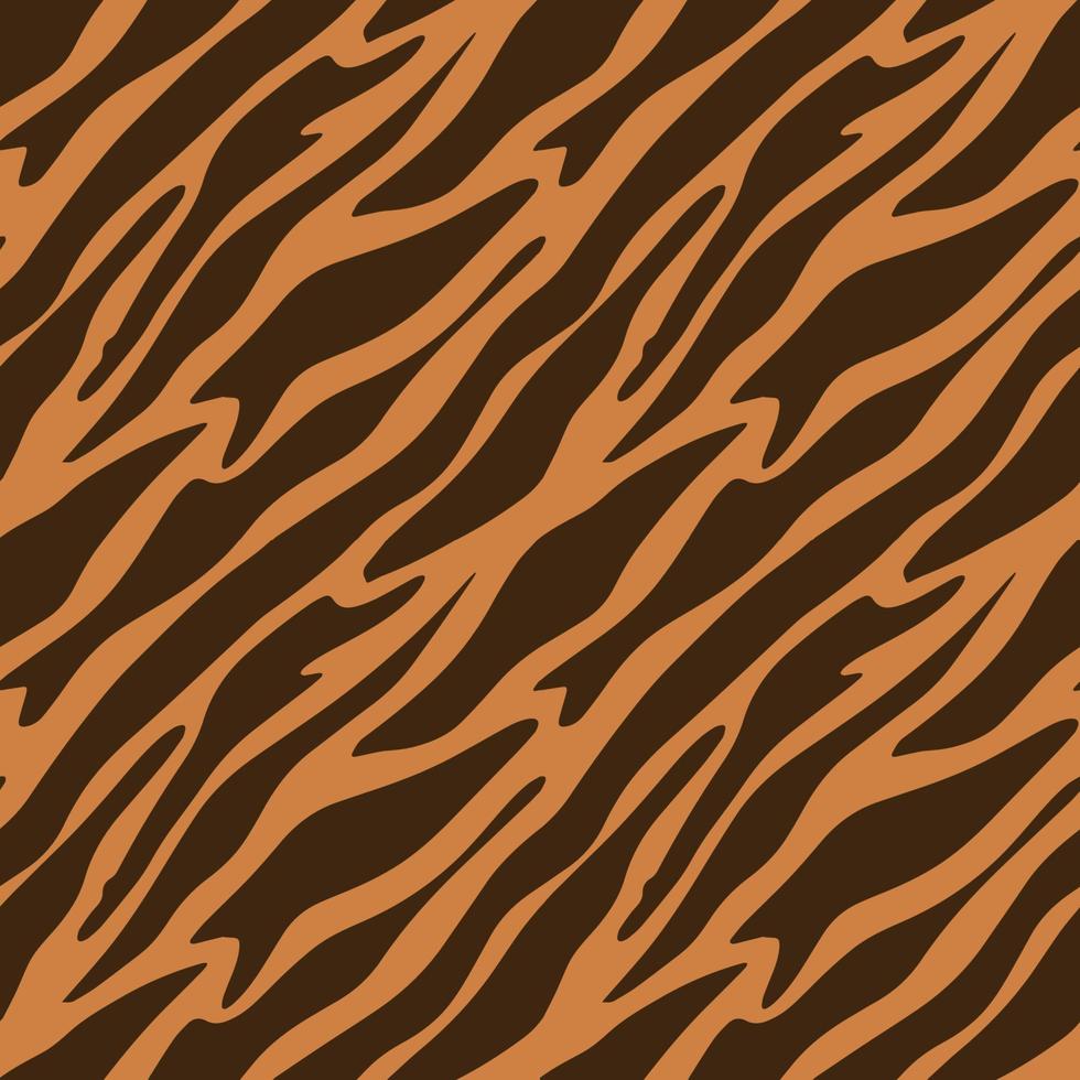 tiger animalistic seamless pattern with stripes and spots, modern animal print vector