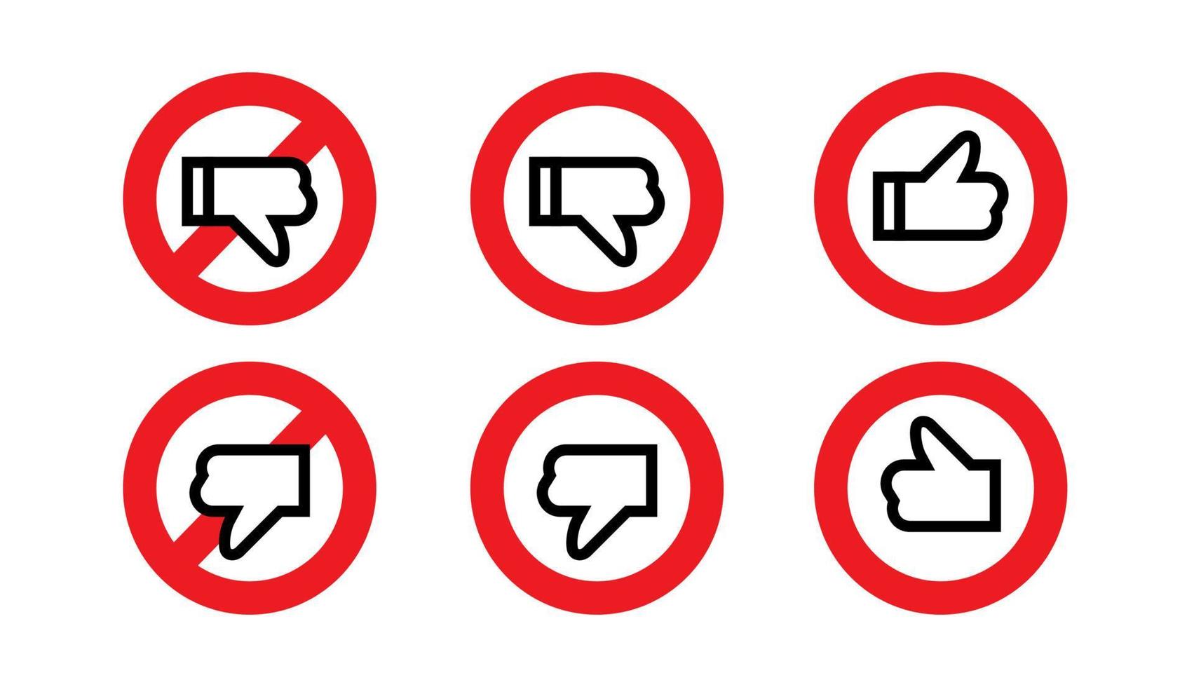 Me gusta y no me gusta permitir y prohibir letreros, comunicación por Internet, comentarios de los usuarios de las redes sociales. vector