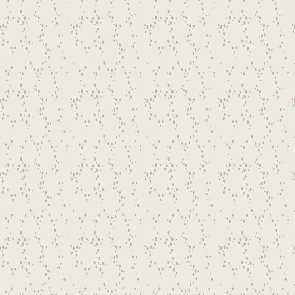 random dots, minimalist delicate hand drawn seamless pattern soft beige color vector