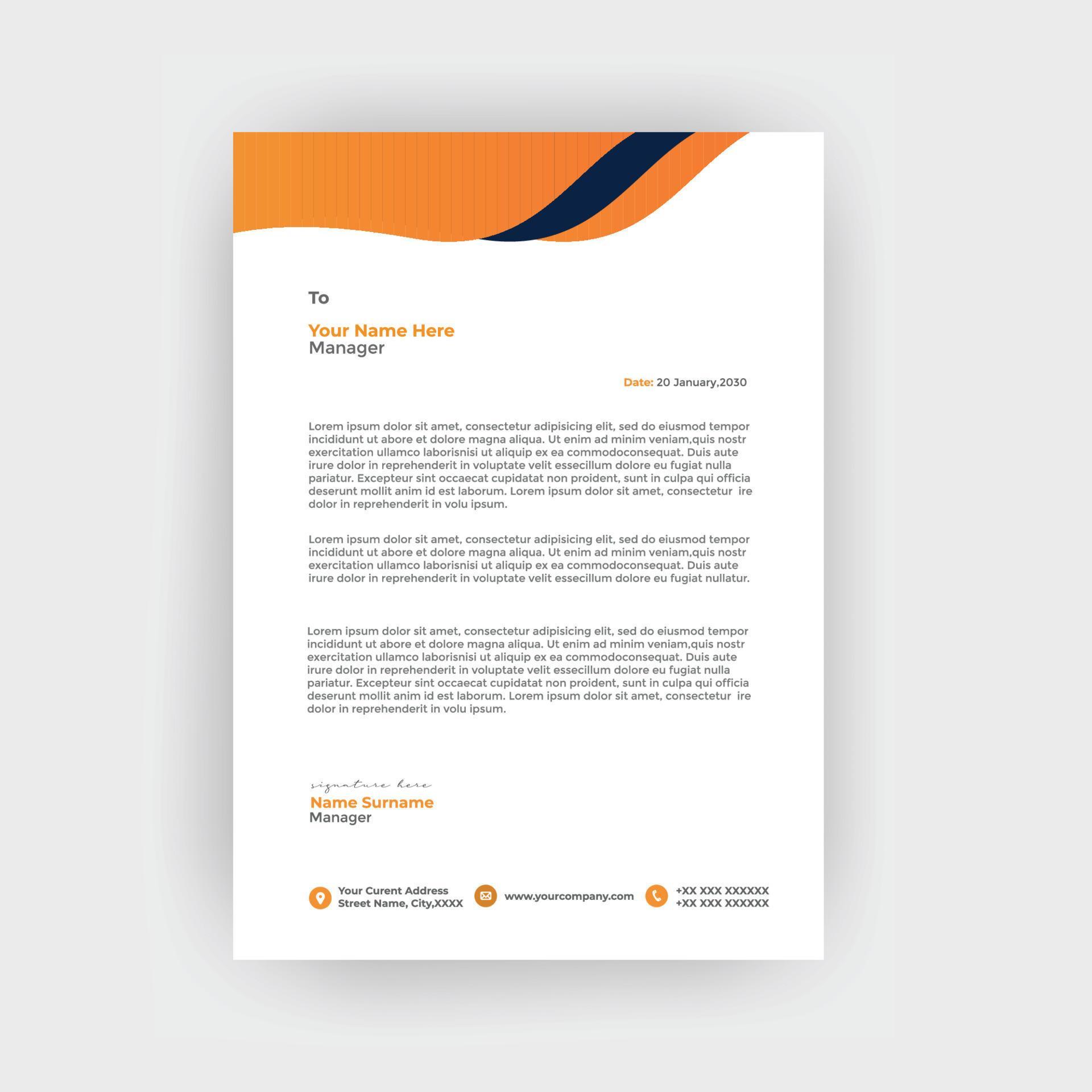 Elegant letterhead template design Free Vector 4683975 Vector Art at