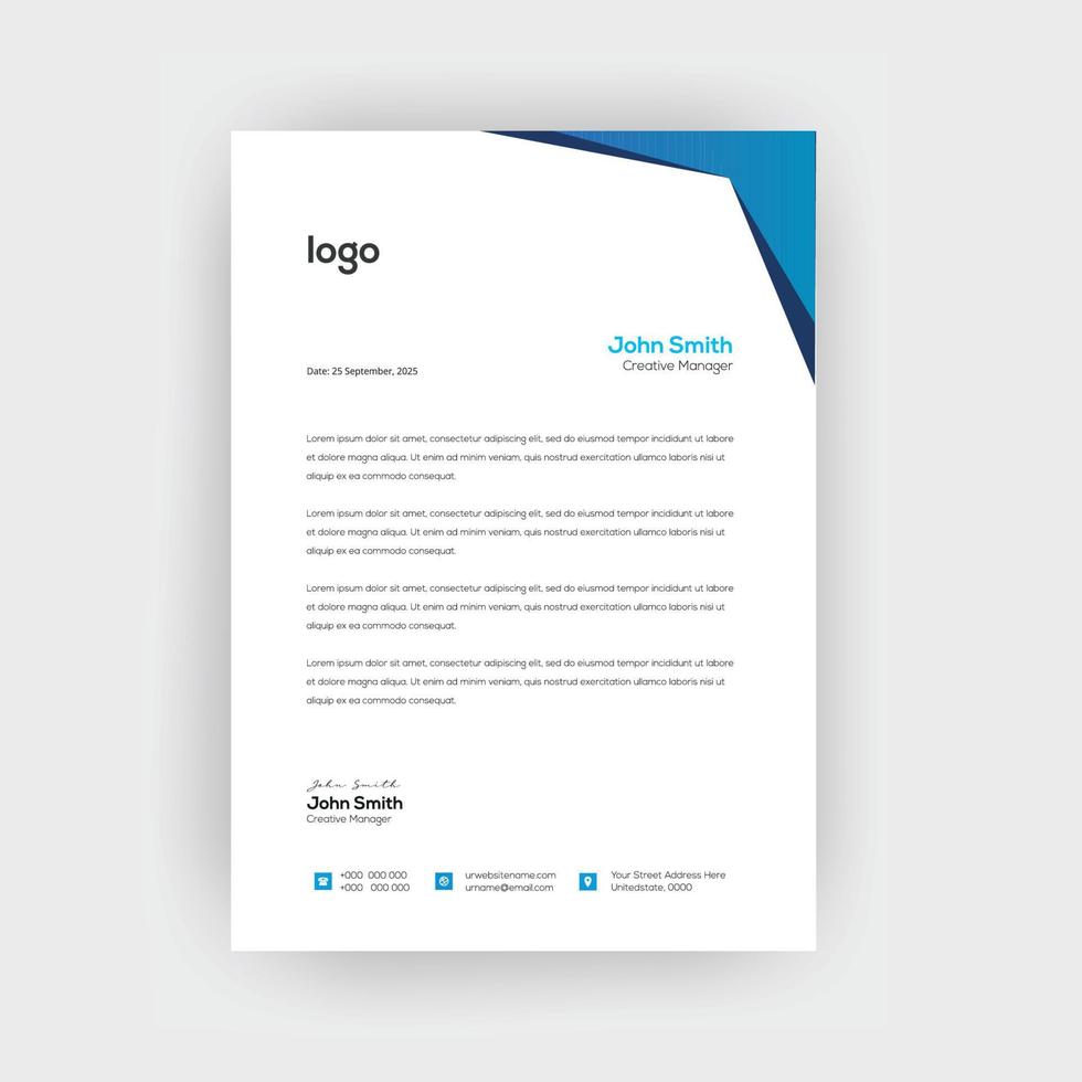 Elegant letterhead template design  Free Vector
