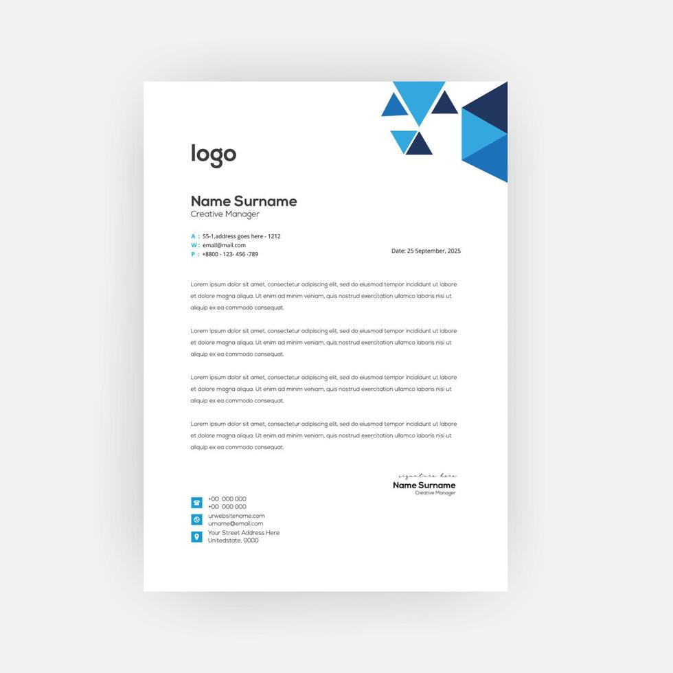 Elegant letterhead template design  Free Vector