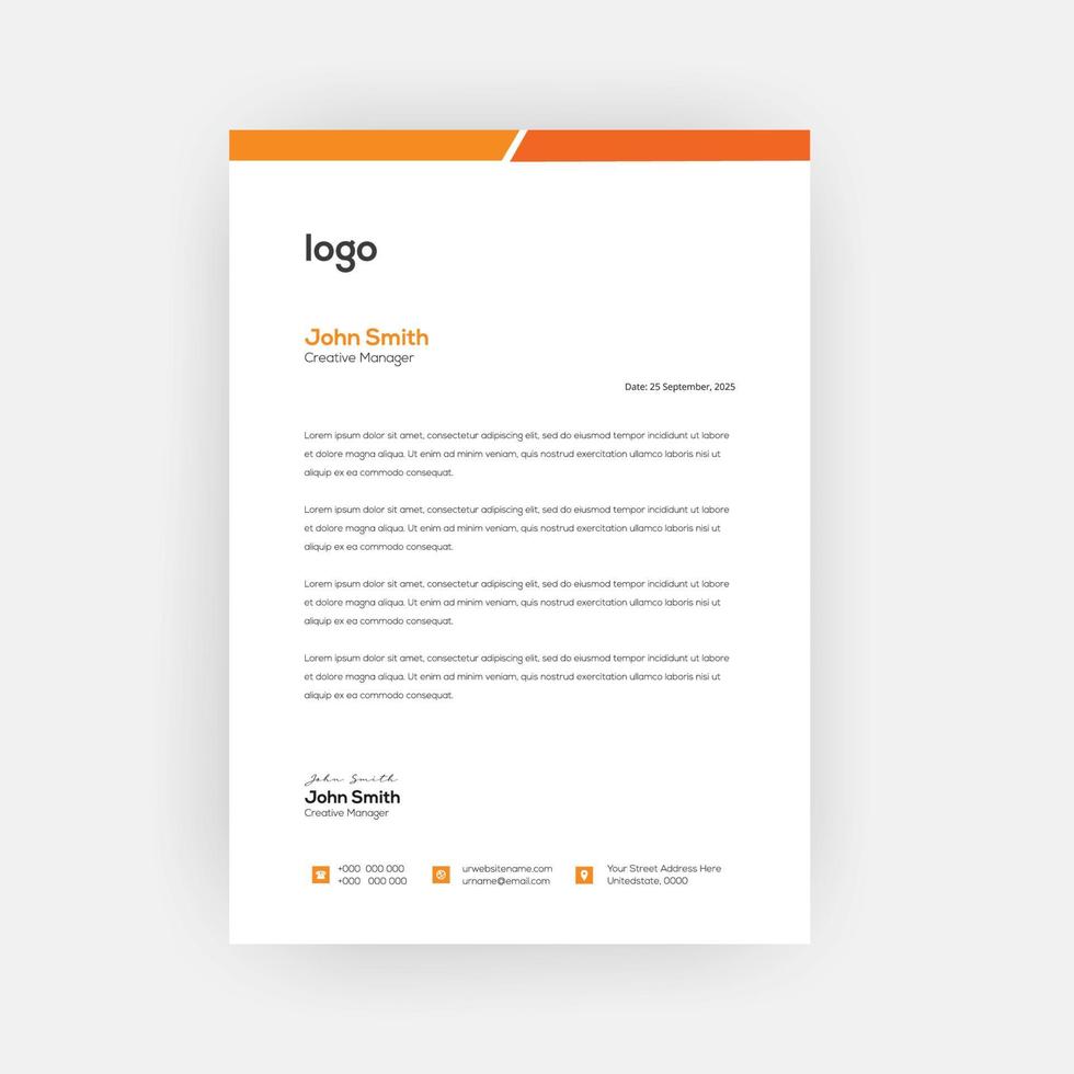 Elegant letterhead template design  Free Vector
