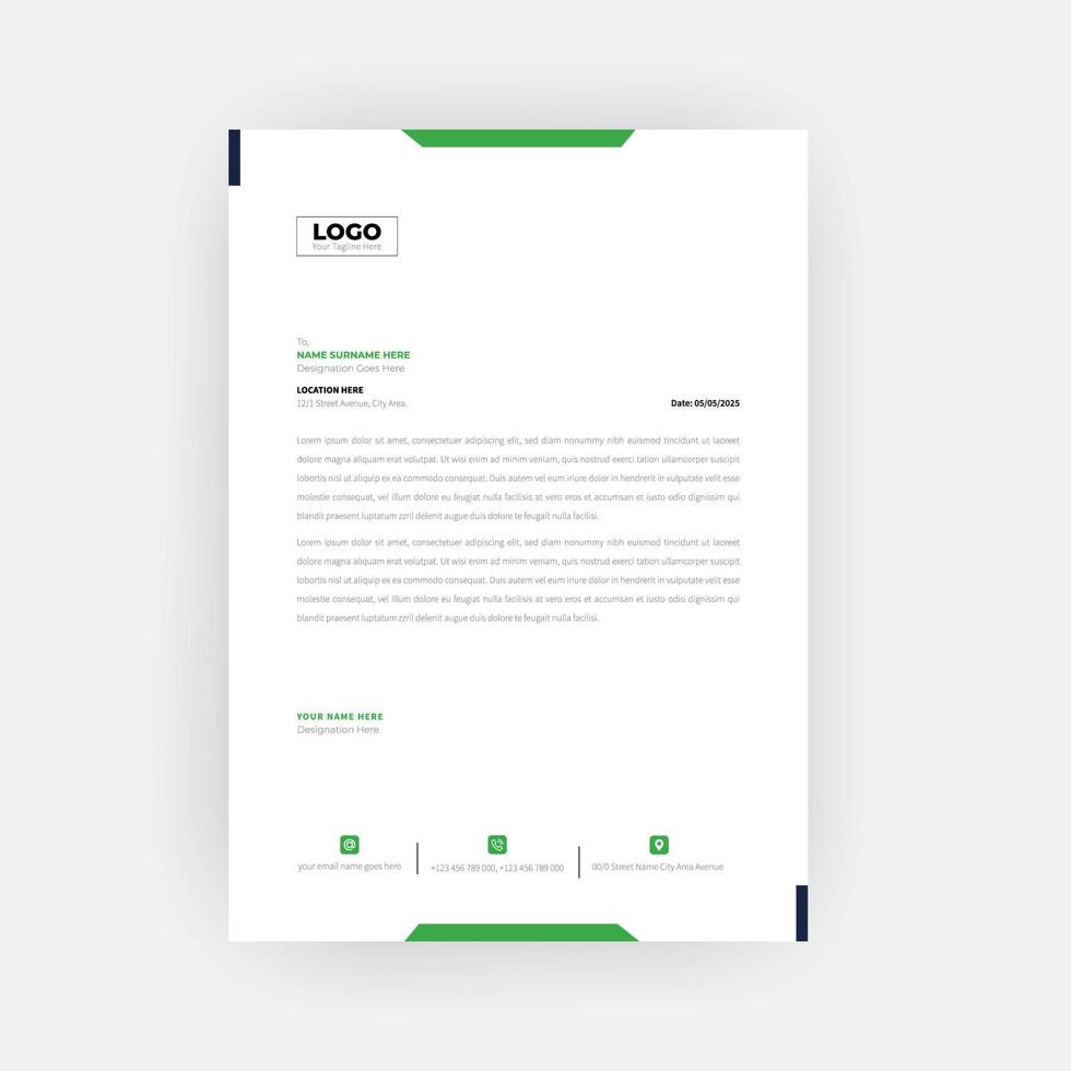 Elegant letterhead template design  Free Vector