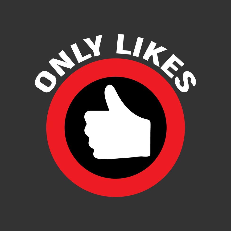 like gesture sign for social media, concept of positive communication without bullying vector