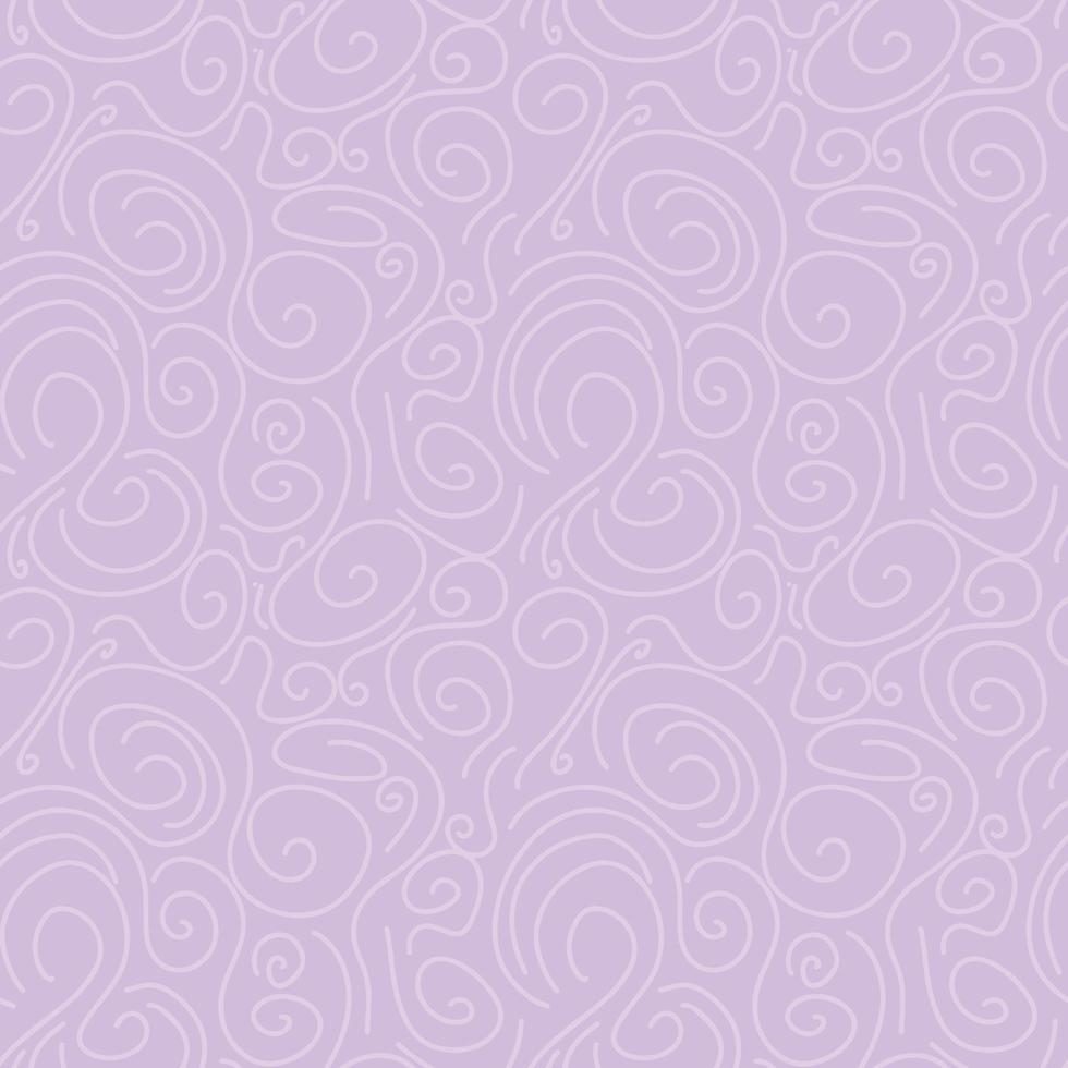 líneas circulares lavanda suave mano dibujada pincelada de patrones sin fisuras. vector doodle patrón sin fin para envoltura textil plantilla de papel digital