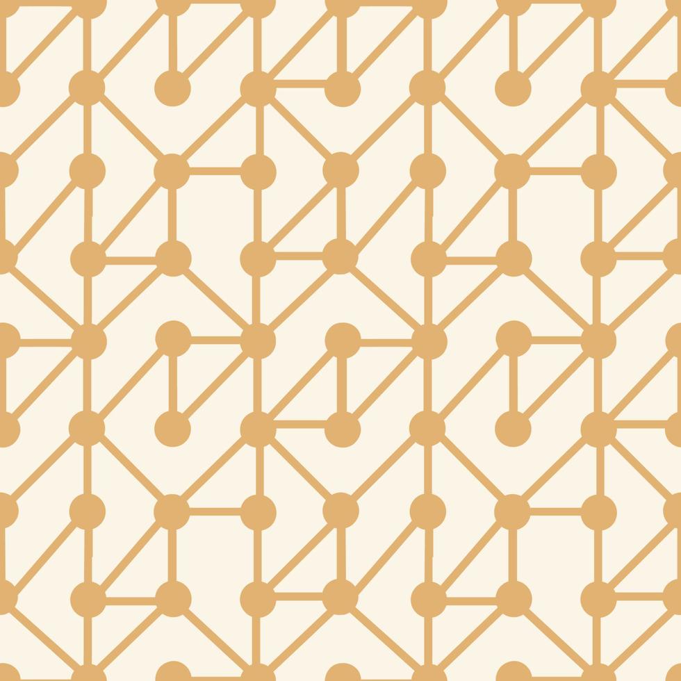 lines and dots geometrical seamless pattern with points connected by line in different directions, trendy urban industrial background vector
