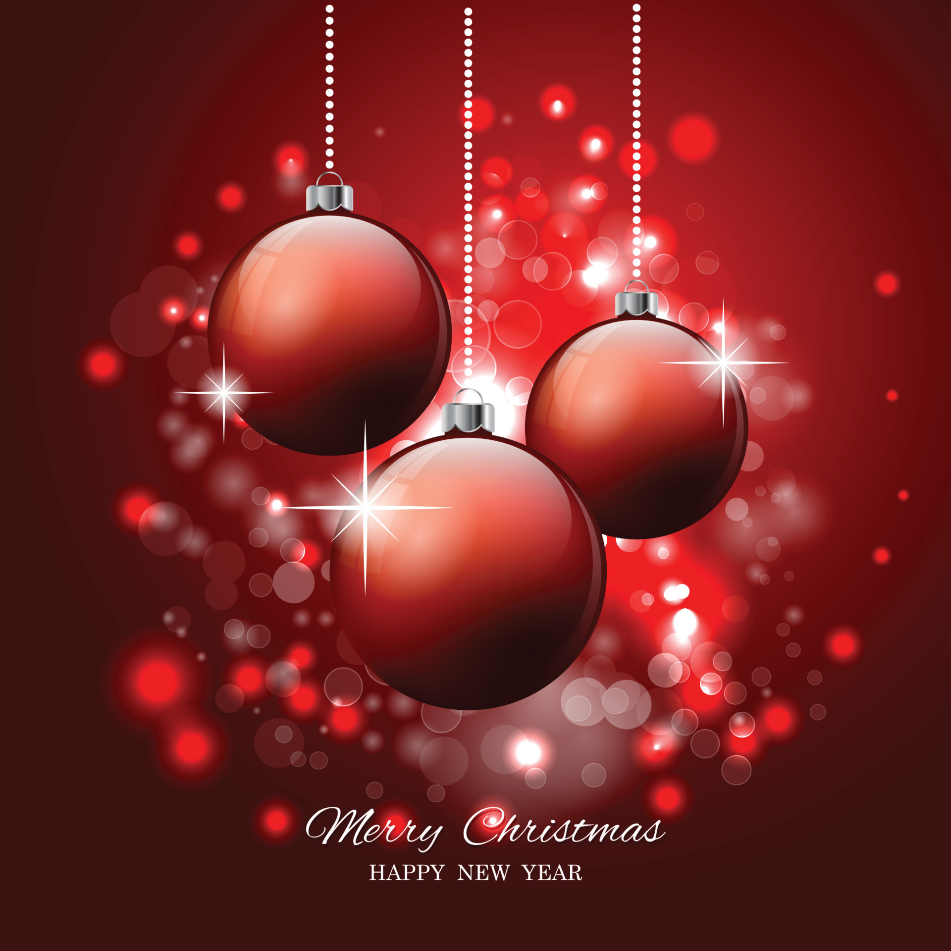 Christmas and happy nwe year invitation with Christmas balls. 4684191 ...