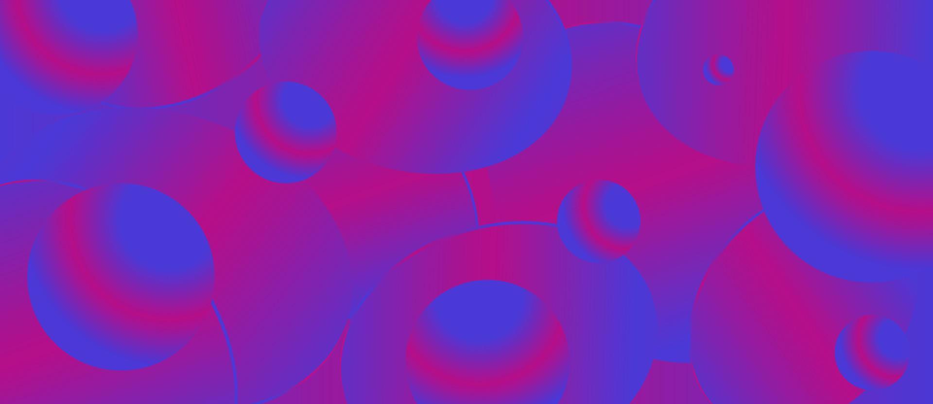 Dynamic geometric gradient 3D sphere neon pink abstract background. vector