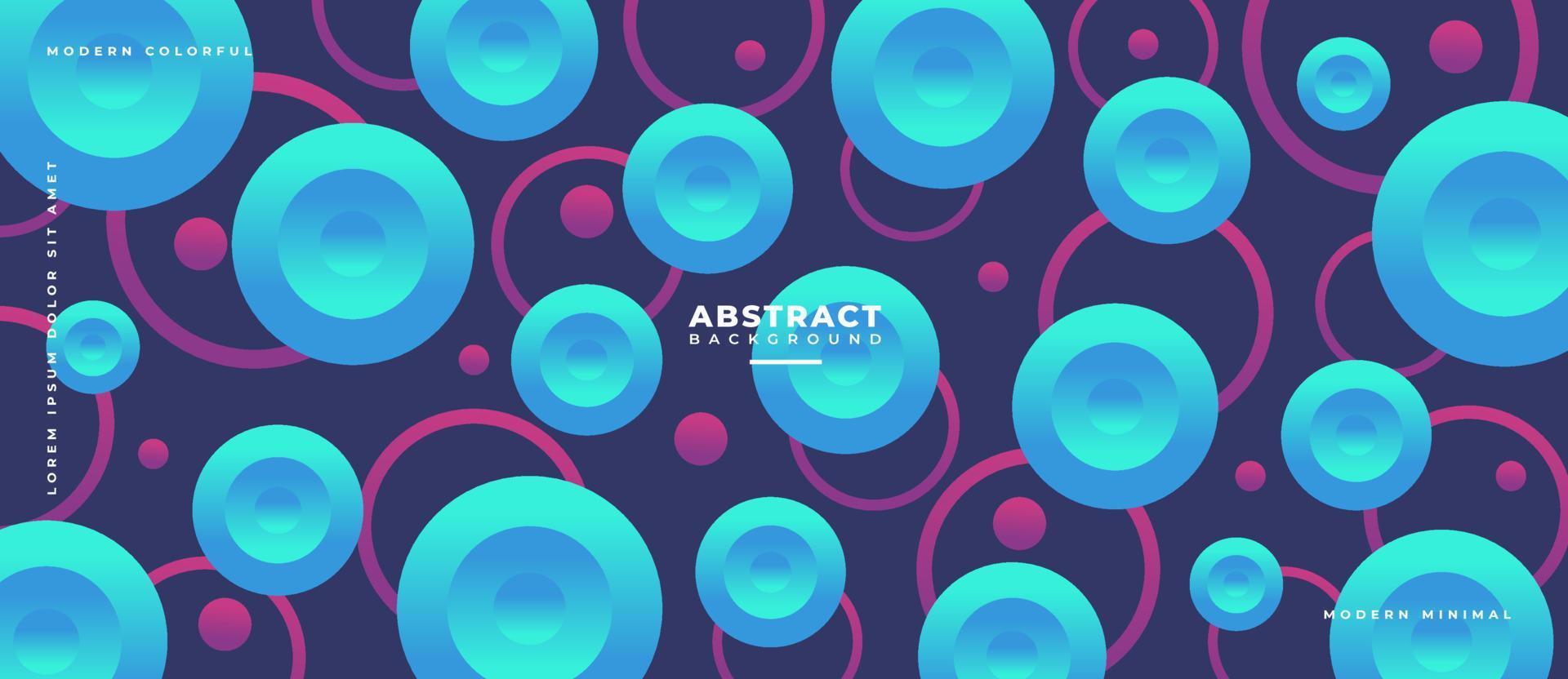 Dynamic gradient 3D circle seamless pattern abstract background. vector