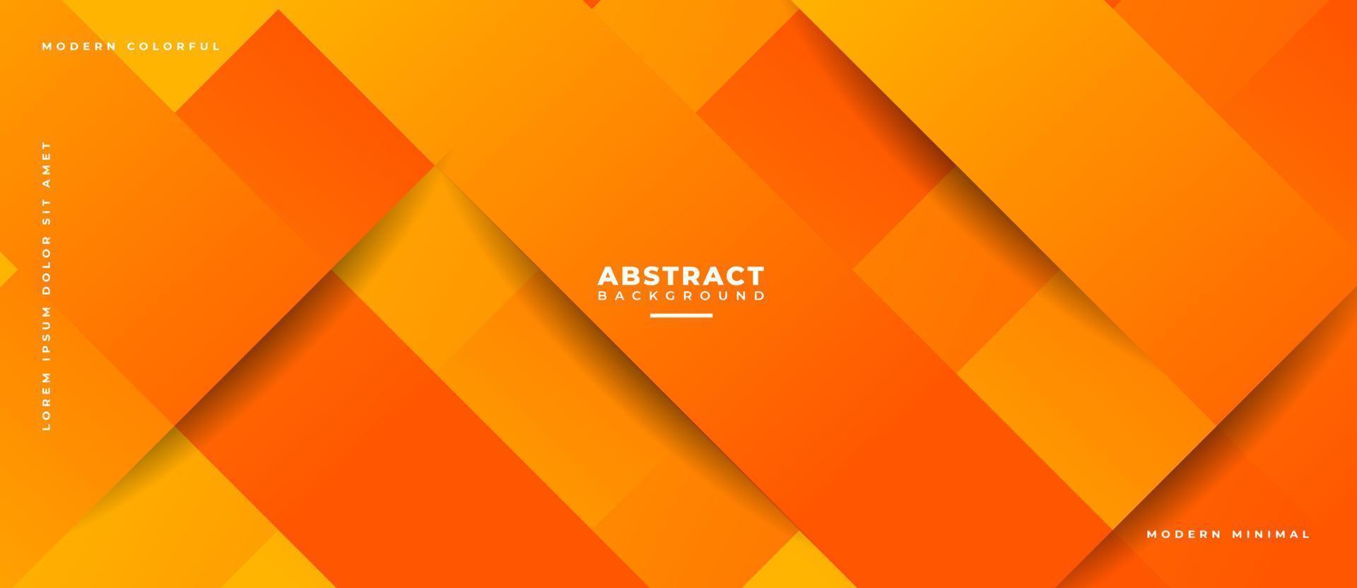 Fondo abstracto naranja dinámico colorido con forma de gradiente rectangular. vector