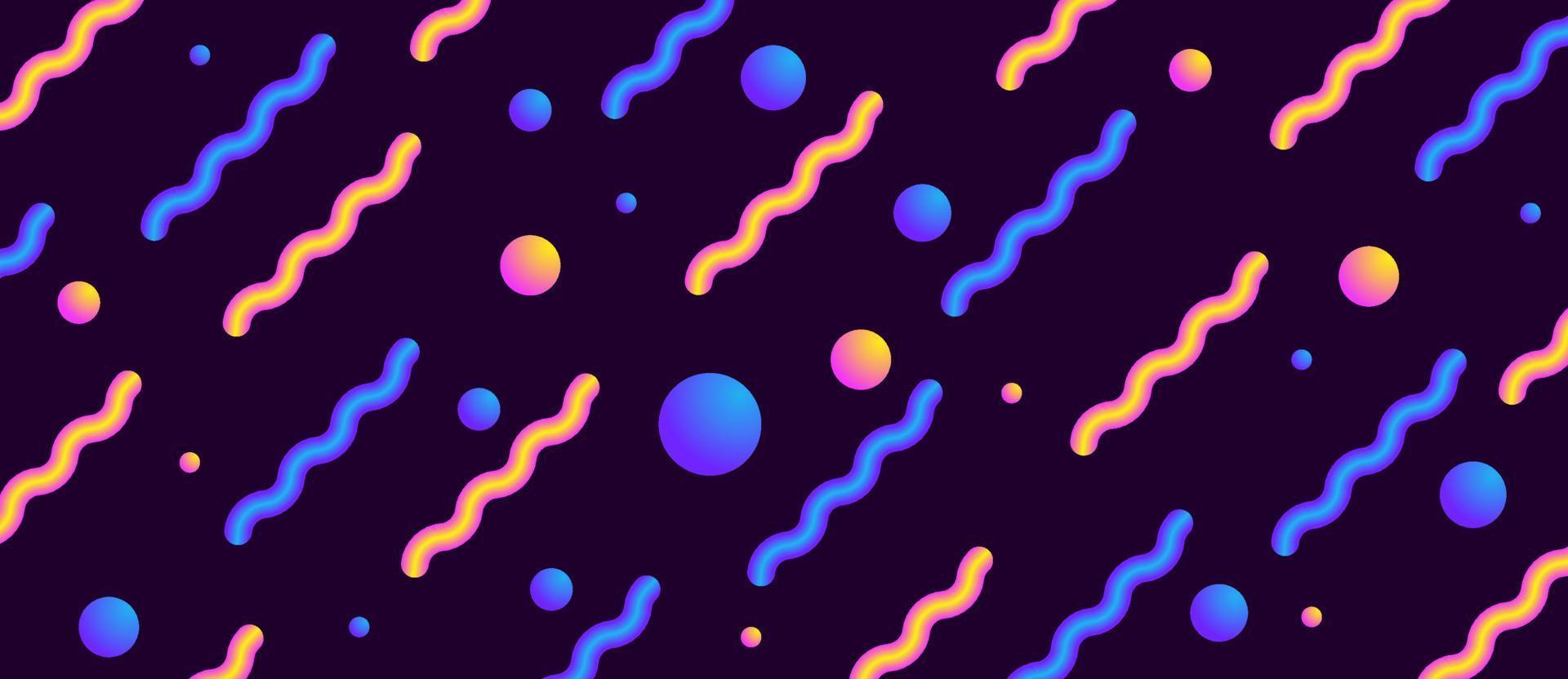 Colorful stripes line, gradient blue circle futuristic abstract background. vector