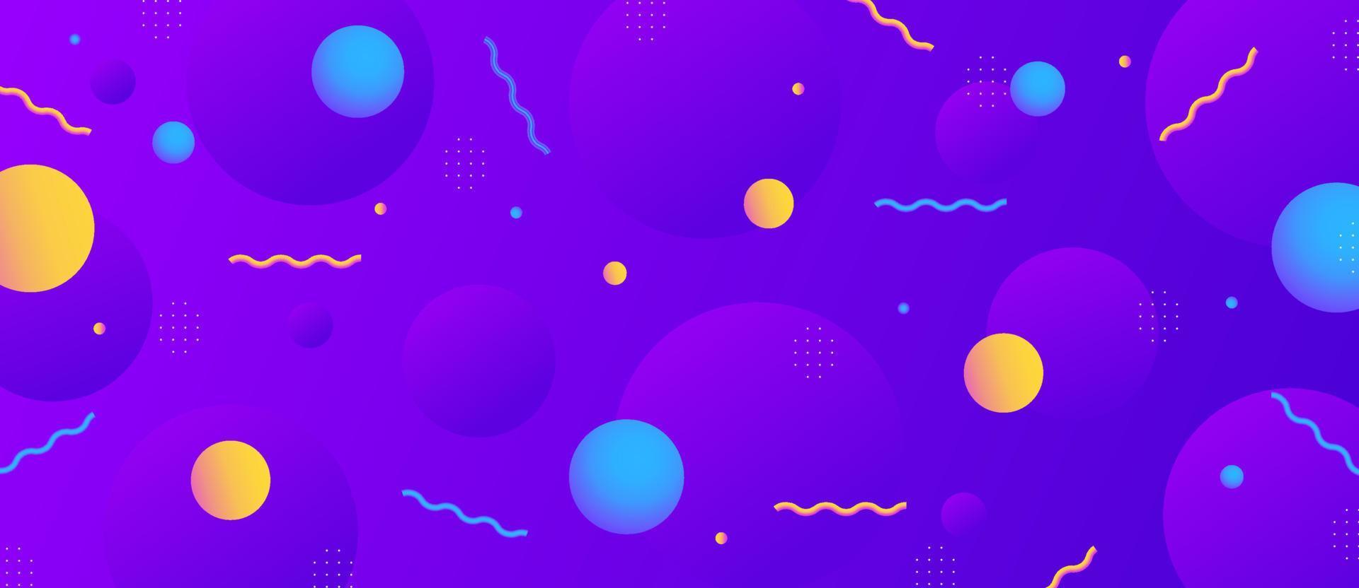 Ball balloon bubbles 3D object element decoration purple abstract background. Texture circle pattern concepts art graphic design vector illustration.