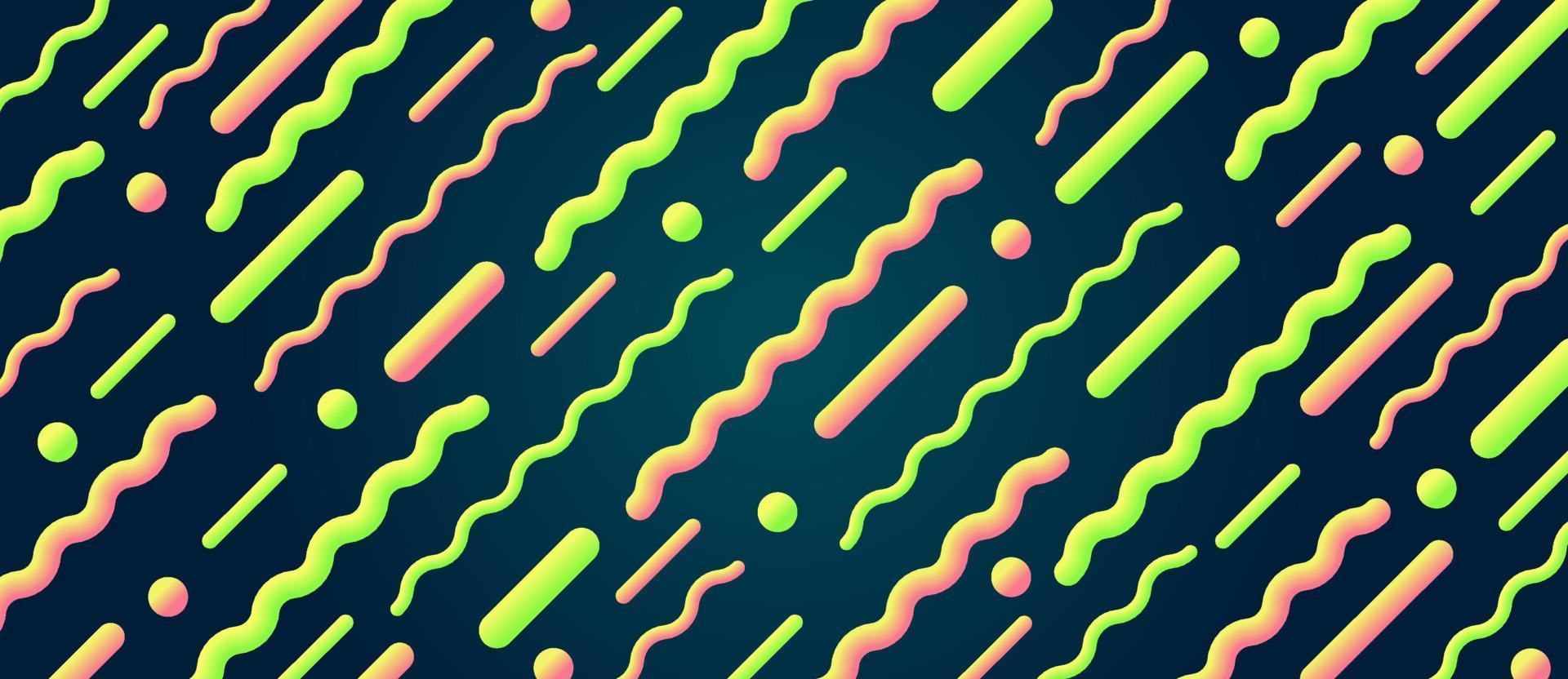 Colorful geometric gradient stripes line futuristic abstract background. vector