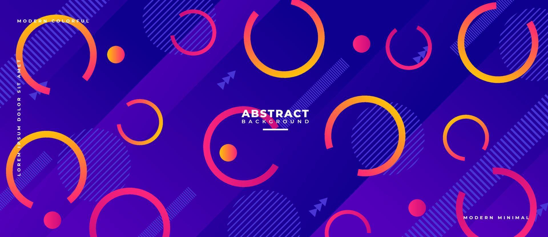 Colorful futuristic geometric gradient circle moving shape abstract background. vector